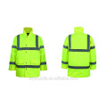 Reflektierende Jacke Schutzkleidung hohe Sichtbarkeit Jacken wasserdichte Kleidung Herren Workwear 100% Polyester 300D Oxford